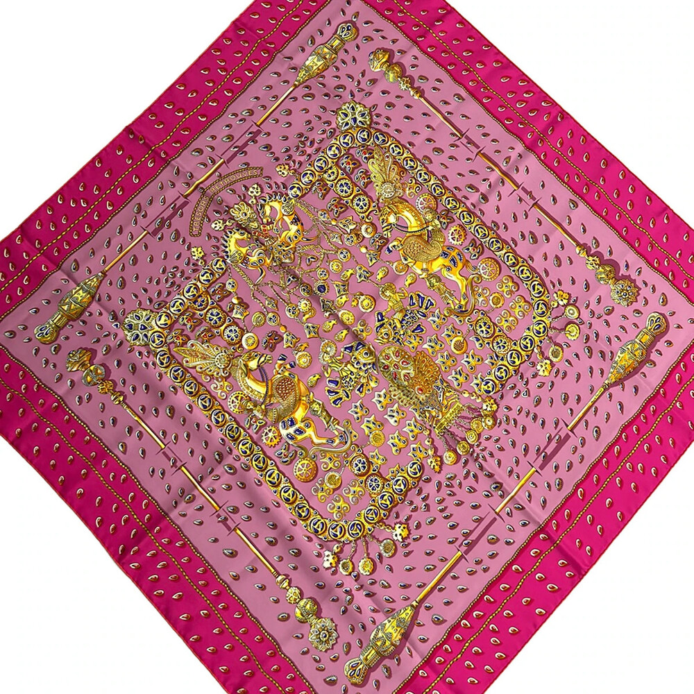 Hermes Carre 90 Pink Gold Scarf #360624H60B